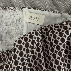 DISSH Chocolate and Cream Geometric skirt